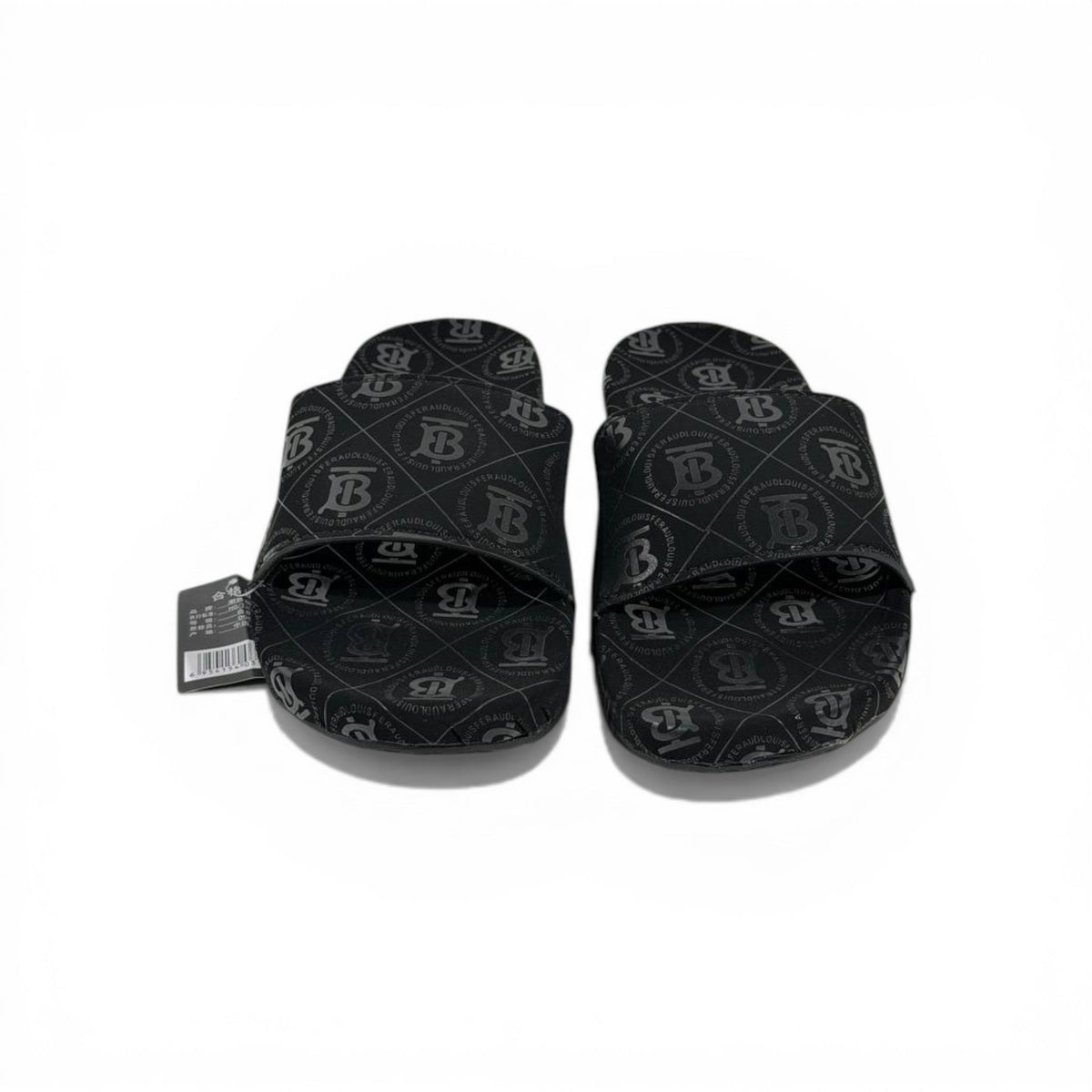 🖤 Burberry Monogram Rubber Slides – Black Luxury Summer Essential - MASTERPIECE