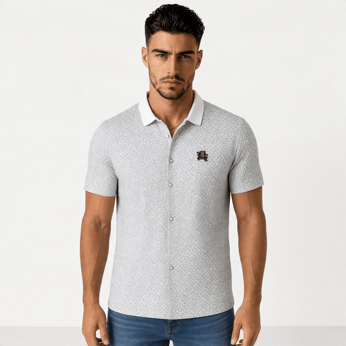 Burberry Monogram Signature Short Sleeve Shirt - MASTERPIECE