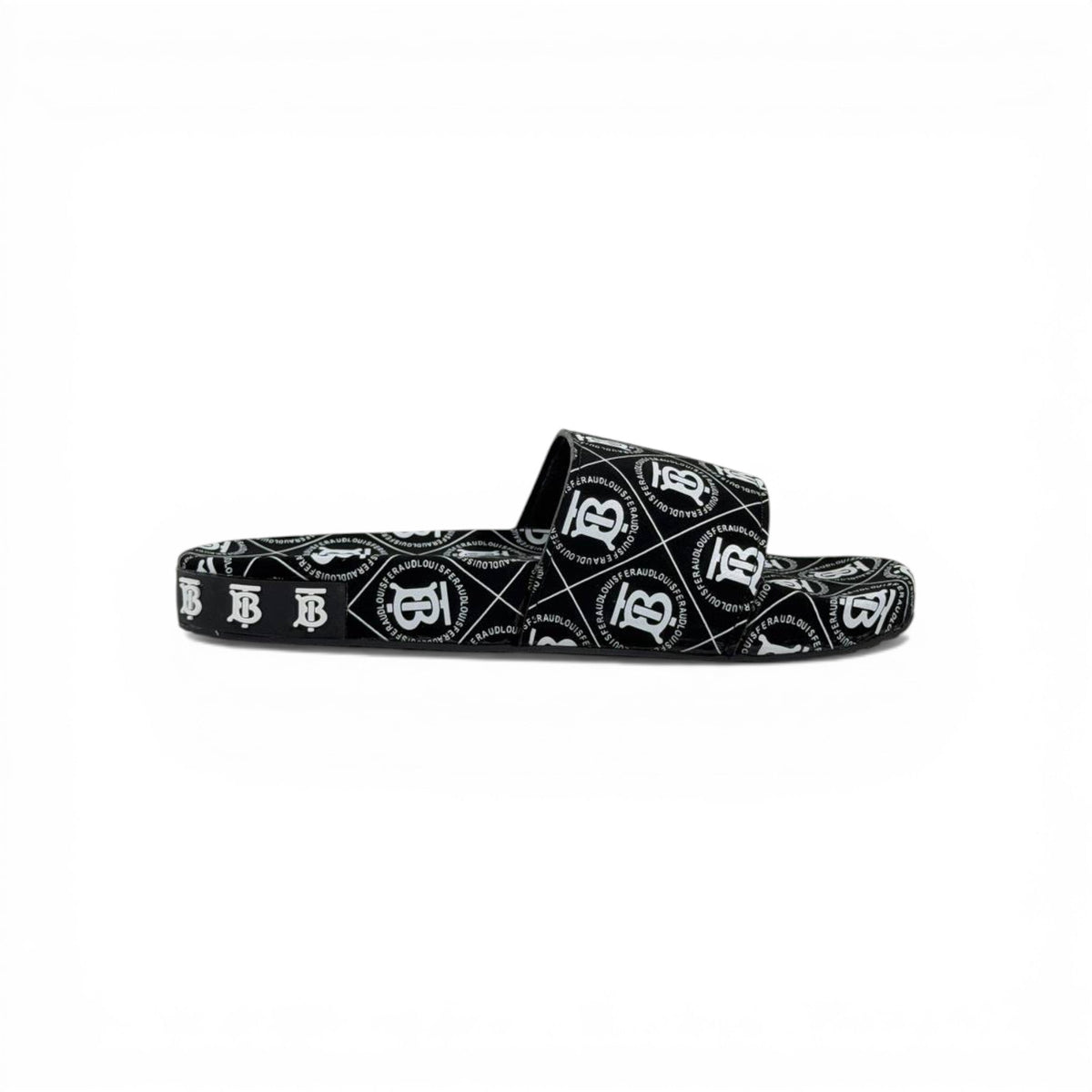 🖤🔥 Burberry Slides – All Over Monogram Black Edition 💎🩴 - MASTERPIECE