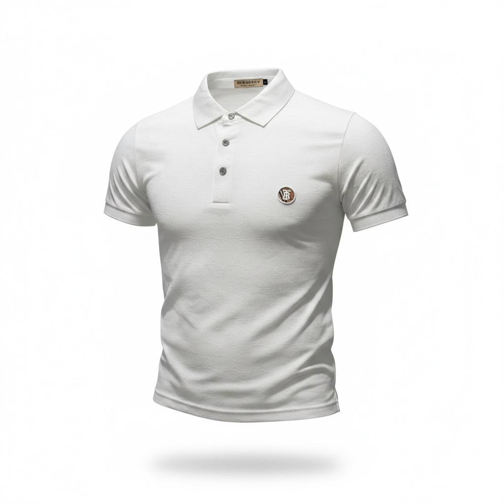 🤍 Burberry White Polo Shirt – Classic Minimal Logo Polo 👕✨ - MASTERPIECE