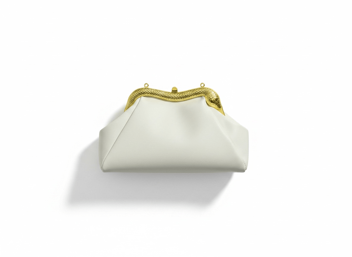 🐍 Bvlgari Serpenti White Leather Clutch ✨🤍 - MASTERPIECE