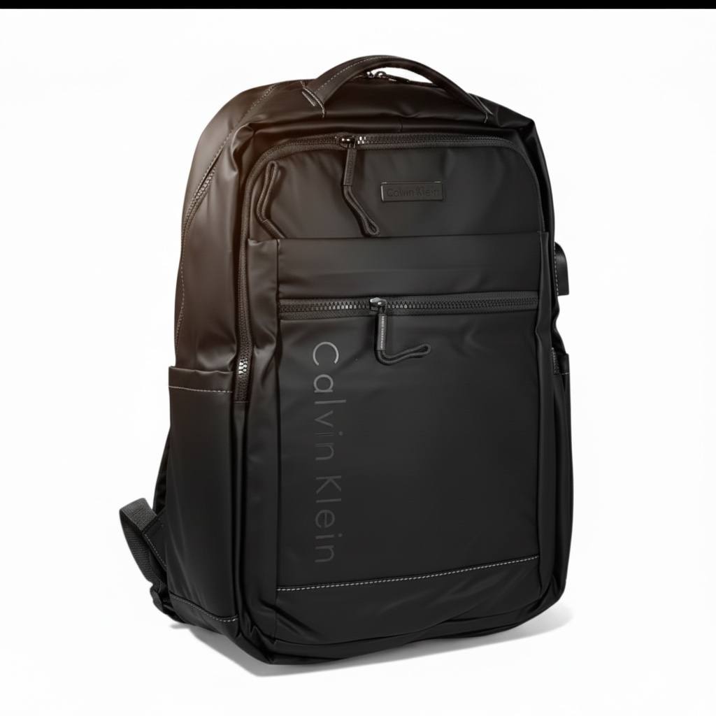 Calvin Klein Premium All Black Backpack – Stylish Laptop & Travel Backpack 🎒🖤 - MASTERPIECE