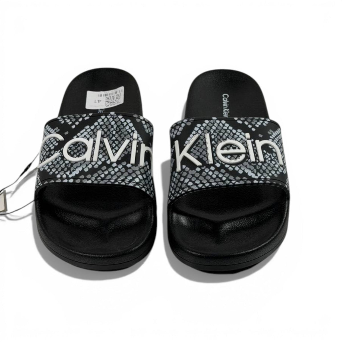 🐍 Calvin Klein Python Slides – Black Statement Edition 🖤✨ - MASTERPIECE
