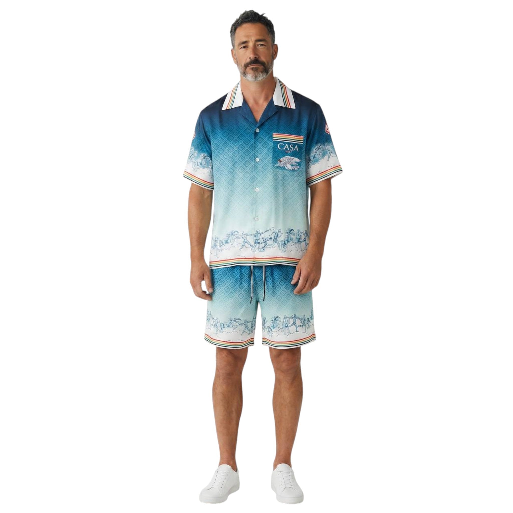 🌊 Casablanca Gradient Summer Set – Luxury Resort Co - Ord Outfit 🩳👕✨ - MASTERPIECE