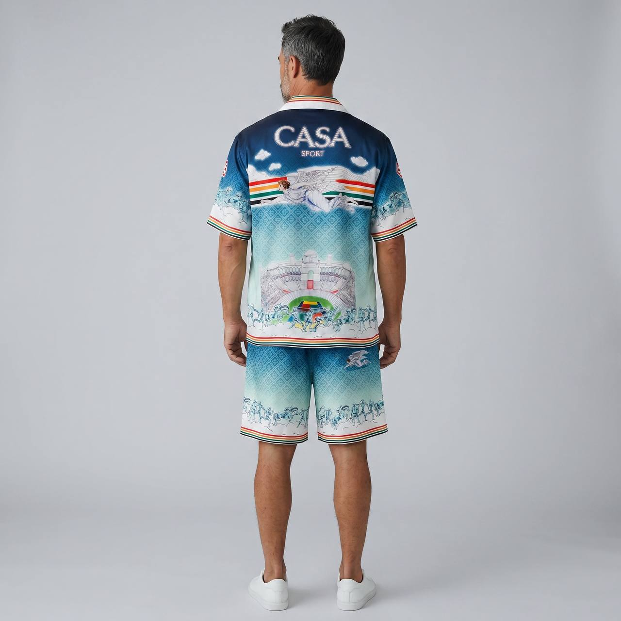 🌊 Casablanca Gradient Summer Set – Luxury Resort Co - Ord Outfit 🩳👕✨ - MASTERPIECE