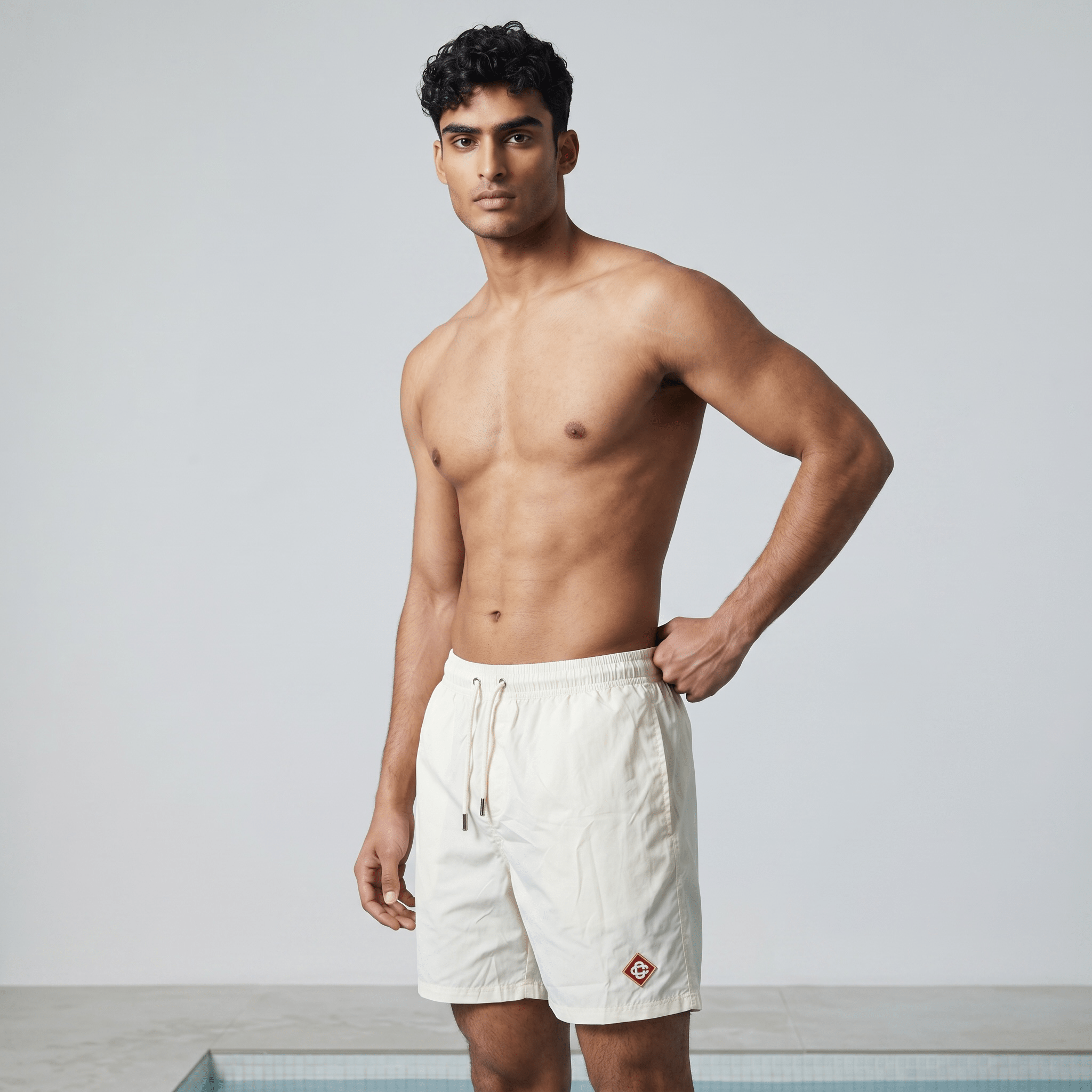 🏖️ Casablanca White Swim Shorts | Luxury Beachwear Essential 🌊 - MASTERPIECE