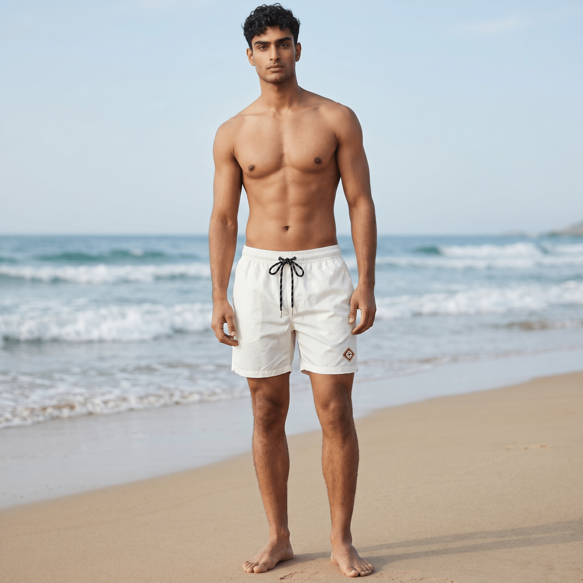 🏖️ Casablanca White Swim Shorts | Luxury Beachwear Essential 🌊 - MASTERPIECE