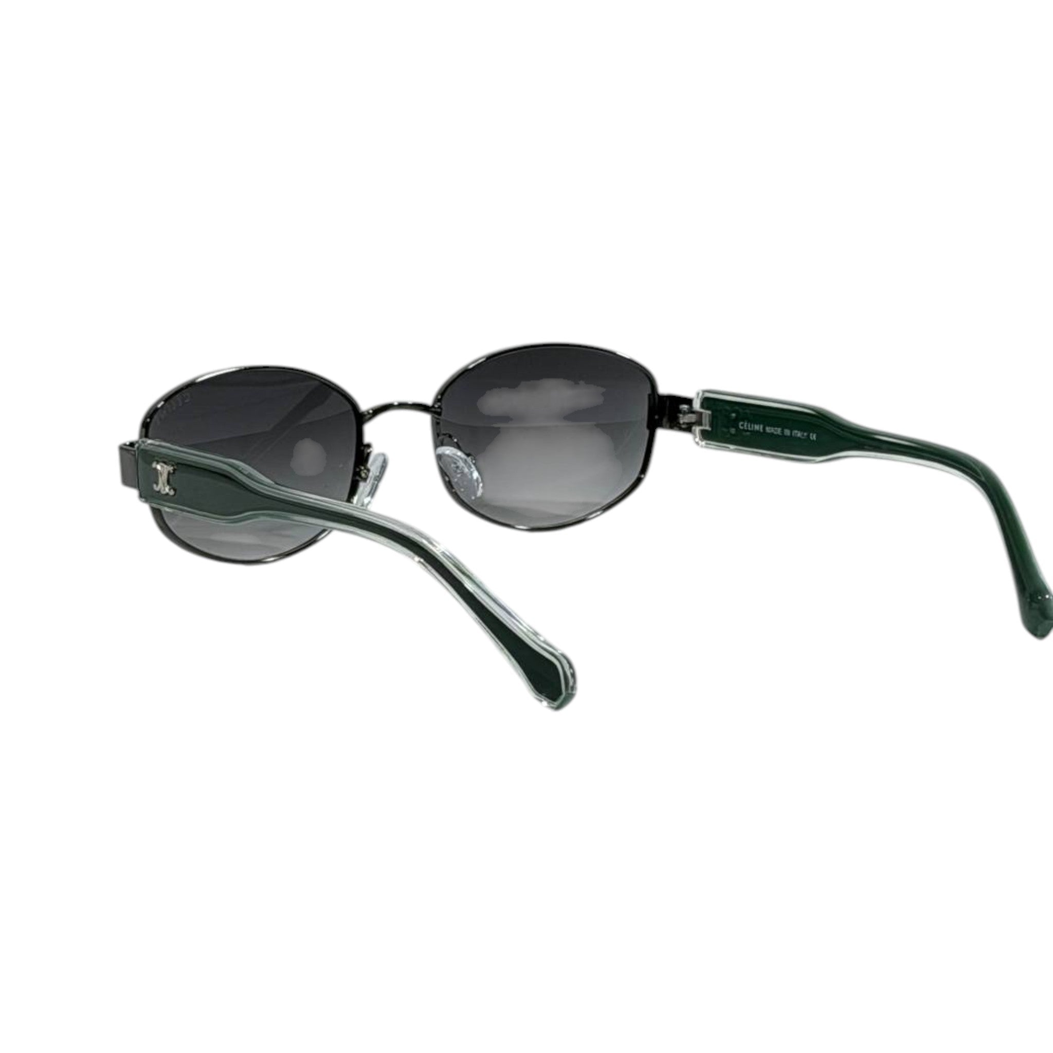 Celine Round Sunglasses 🕶️ | Black Frame with Green Arms - MASTERPIECE