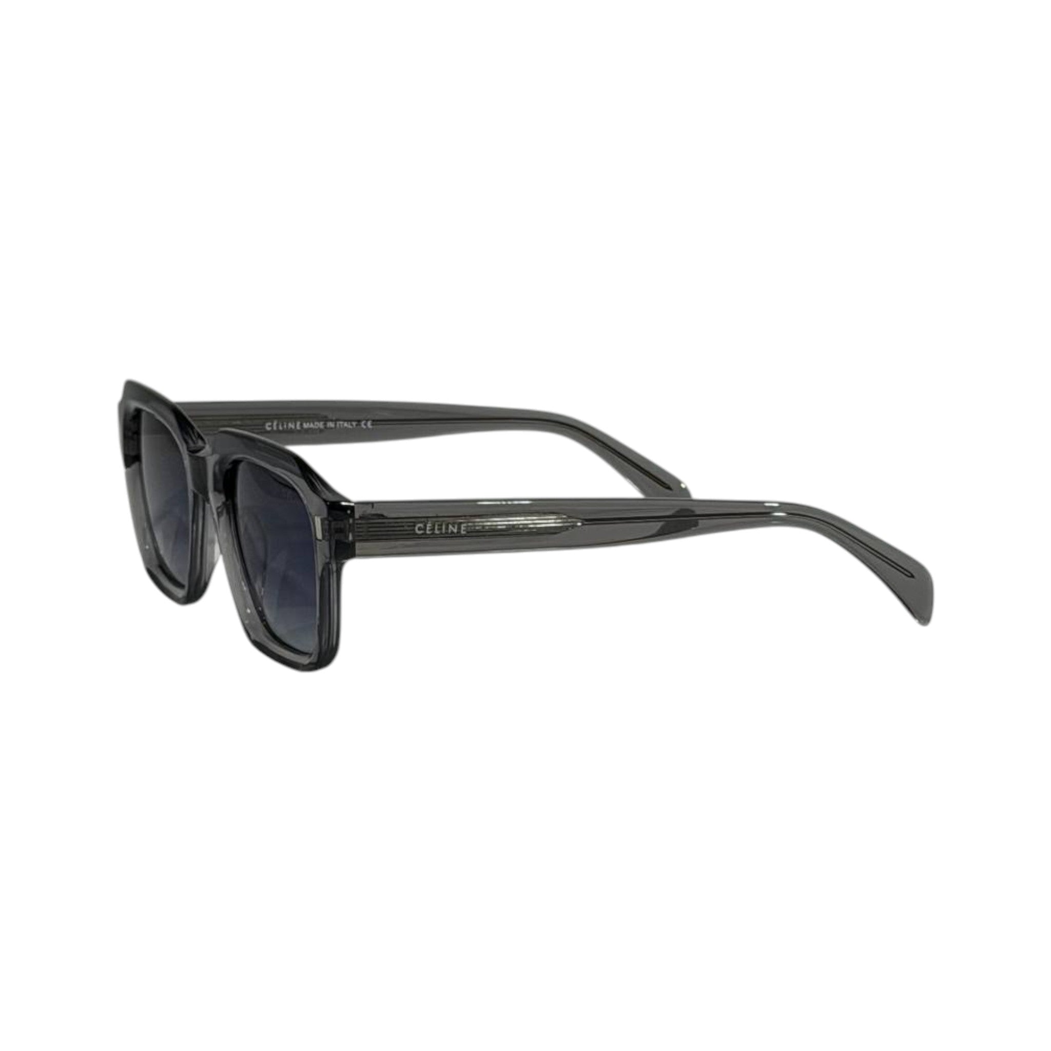 Celine Square Sunglasses – Transparent Grey Frame Blue Gradient 🕶️✨ - MASTERPIECE