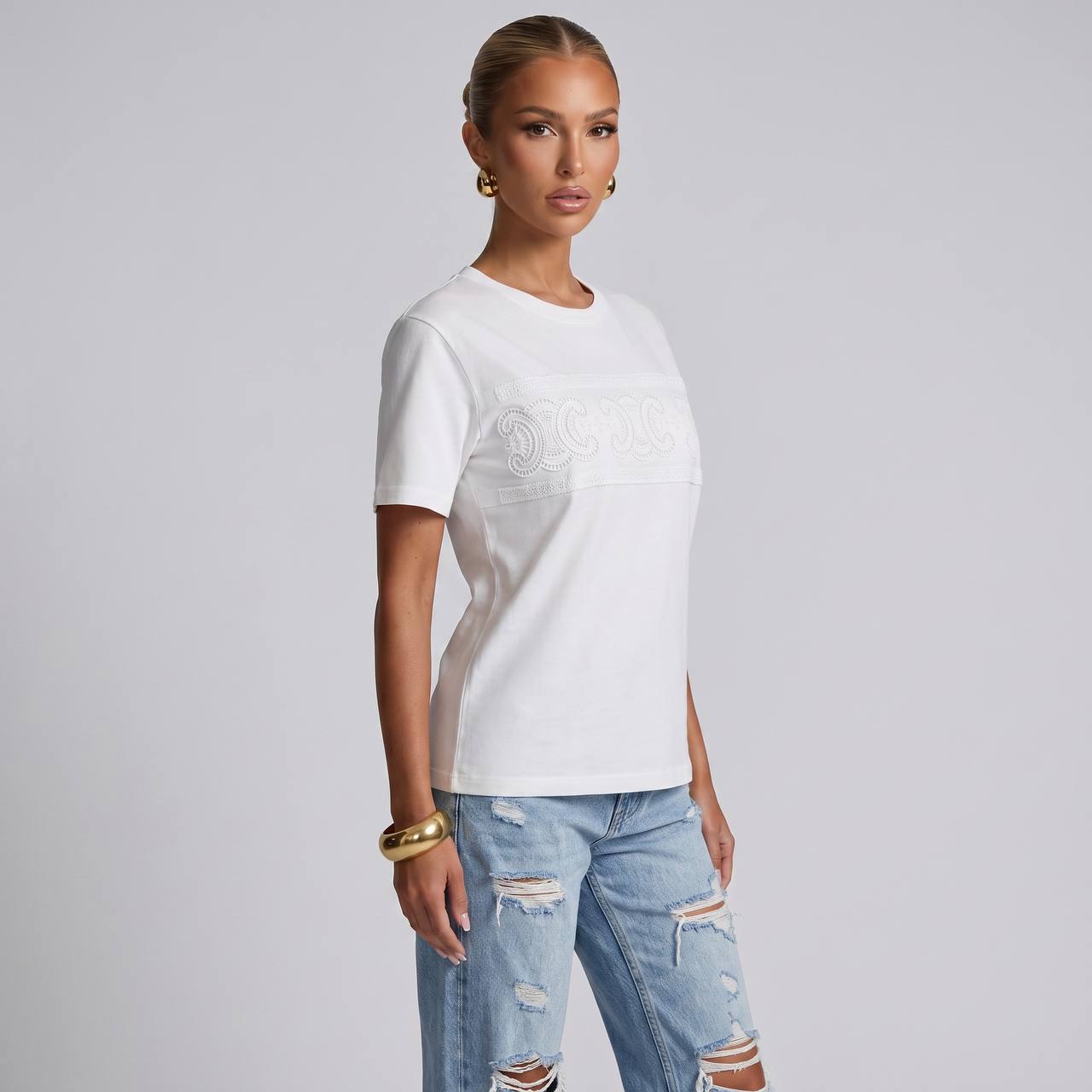 Celine White Triomphe Logo T-Shirt 🤍✨ - MASTERPIECE