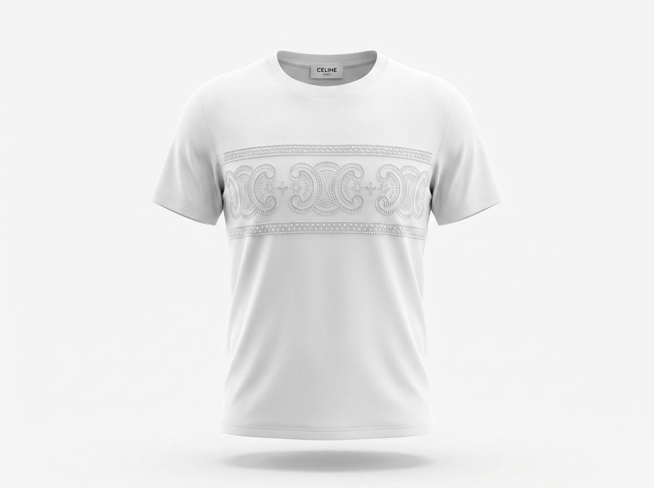 Celine White Triomphe Logo T-Shirt 🤍✨ - MASTERPIECE