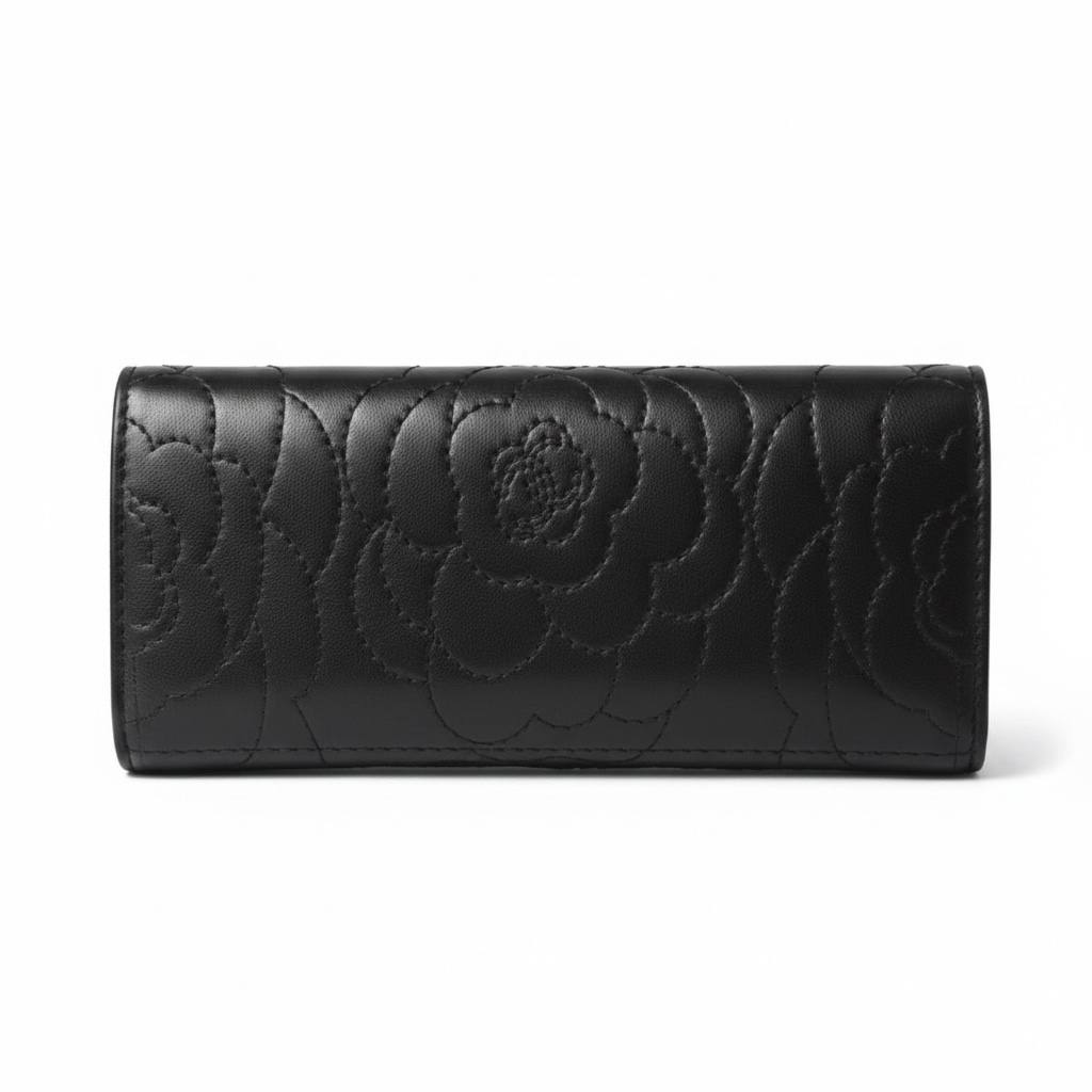 Chanel Black Camellia Long Wallet 🖤✨ Luxury Designer Wallet for Women - MASTERPIECE