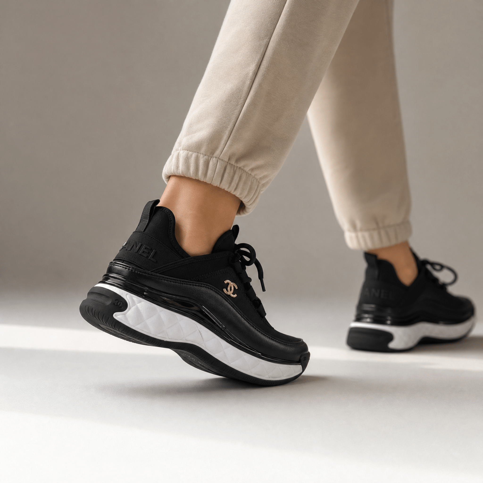 Chanel Chunky Runner Sneakers – Black Luxe Edition 🖤✨ - MASTERPIECE