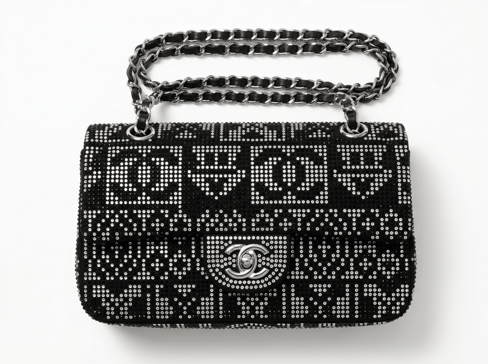 ✨ Chanel Crystal Monogram Flap Bag – Black Sparkle Edition ✨ - MASTERPIECE