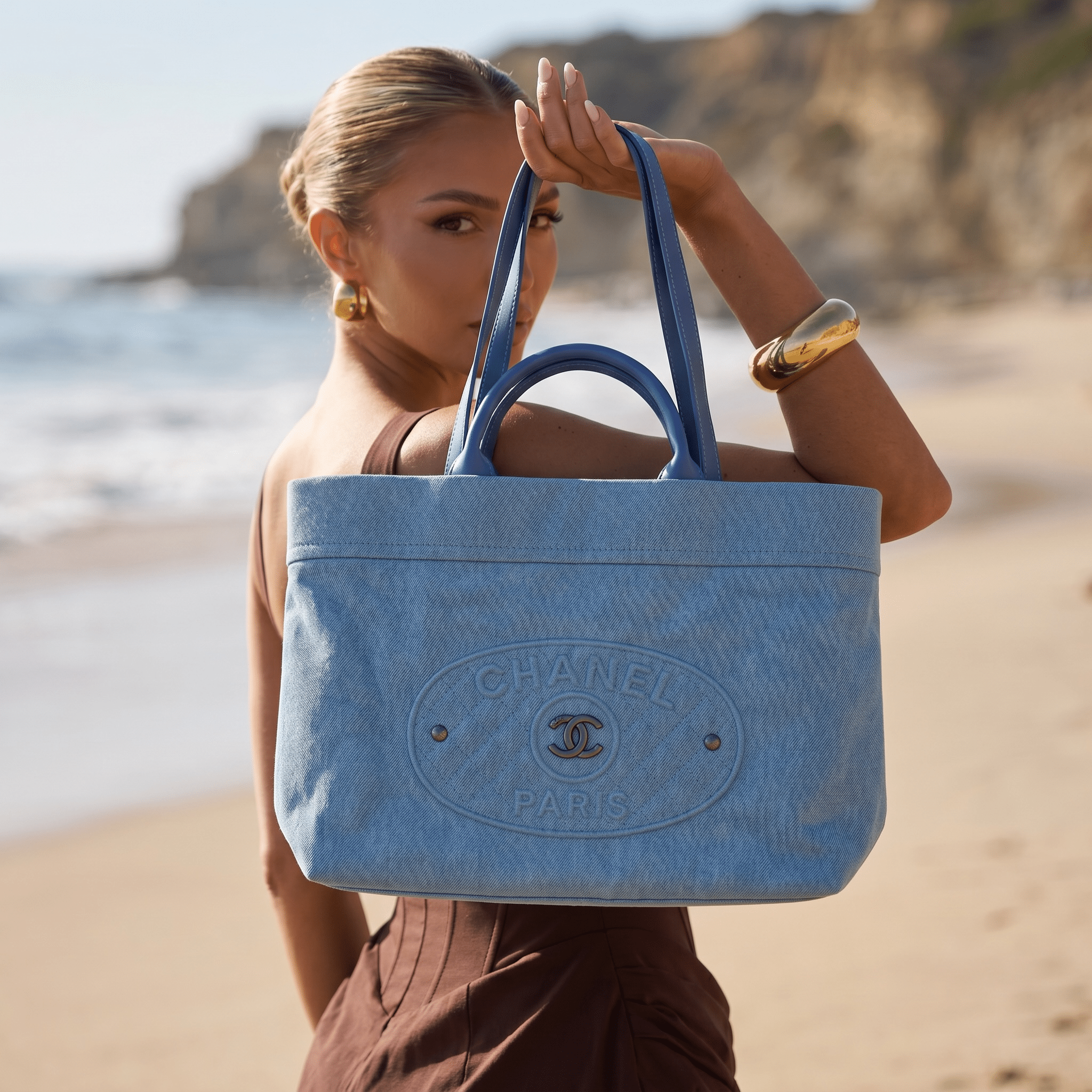 Chanel Denim Beach Tote Bag 💙🏖️✨ - MASTERPIECE