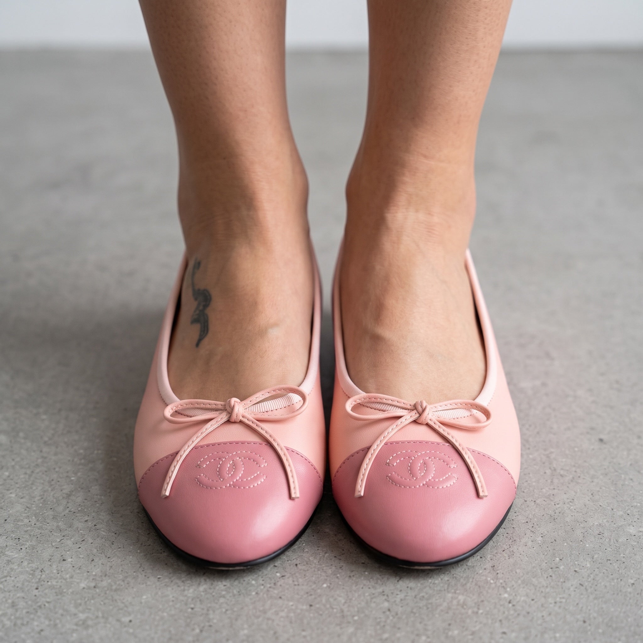 Chanel Quilted Cap-Toe Ballerina Flats – Pink 🎀 - MASTERPIECE