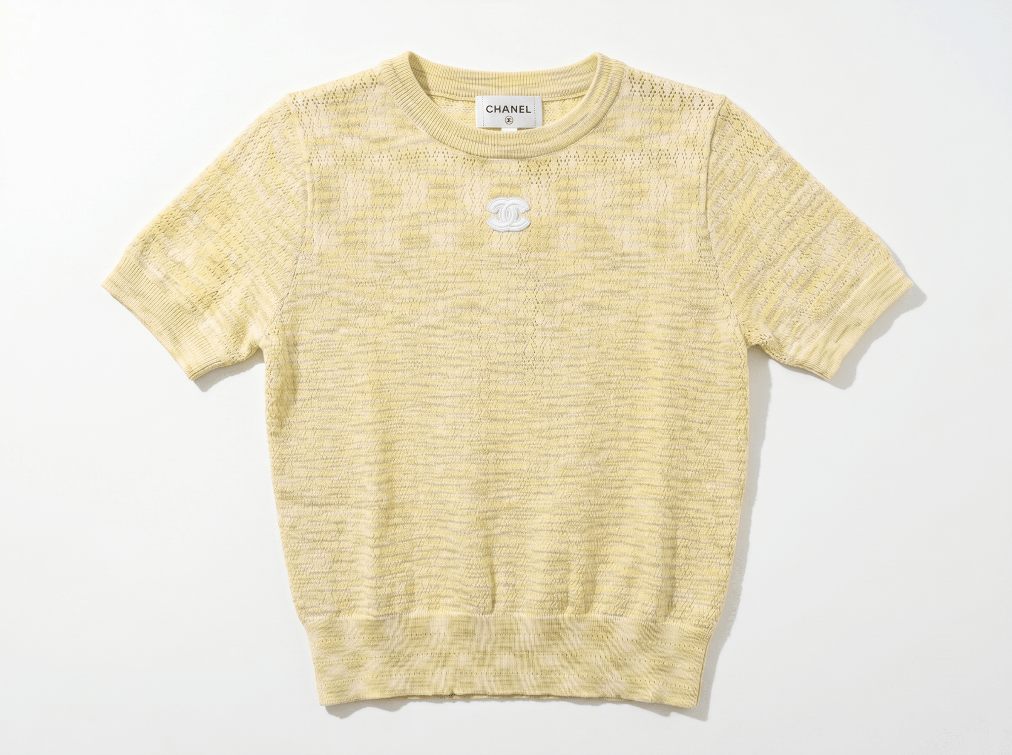 💛 Chanel Textured Knit Top – Butter Yellow - MASTERPIECE