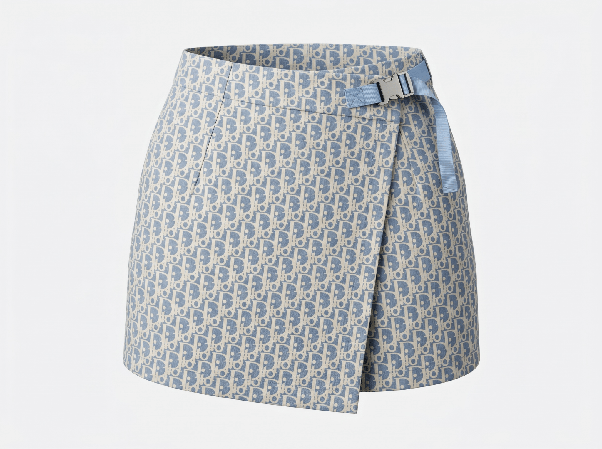 Christian Dior Oblique Jupe Short – Light Blue & Beige 🩵🤍 - MASTERPIECE