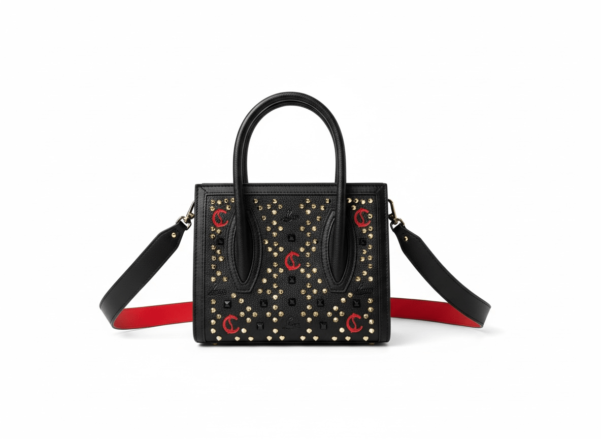 Christian Louboutin Studded Mini Tote 🖤🔥 | Bold Luxury Statement - MASTERPIECE