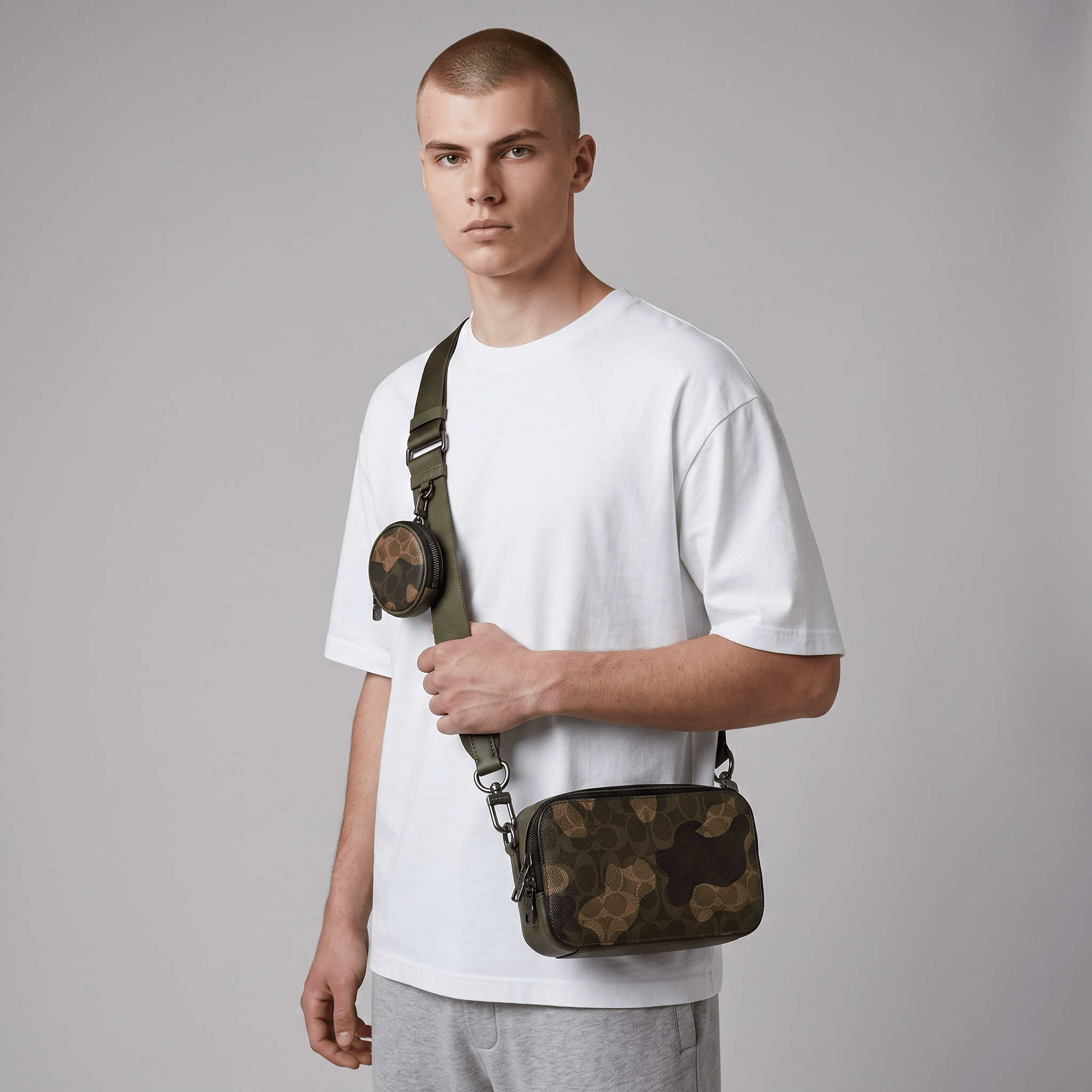 🪖 Coach Charter Crossbody Bag – Camo Signature Canvas - MASTERPIECE