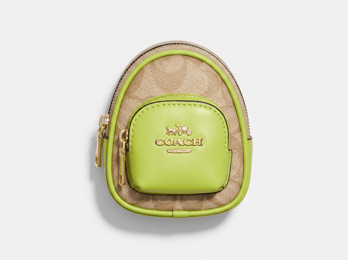 🎒 COACH Mini Backpack Bag Charm Keychain – Signature Designer Accessory ✨ - MASTERPIECE
