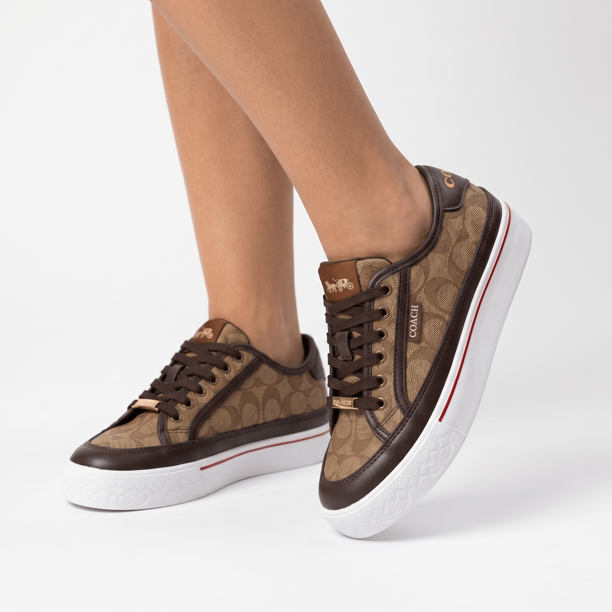 Coach Platform Signature Sneakers – Brown Monogram Edition 🤎✨ - MASTERPIECE