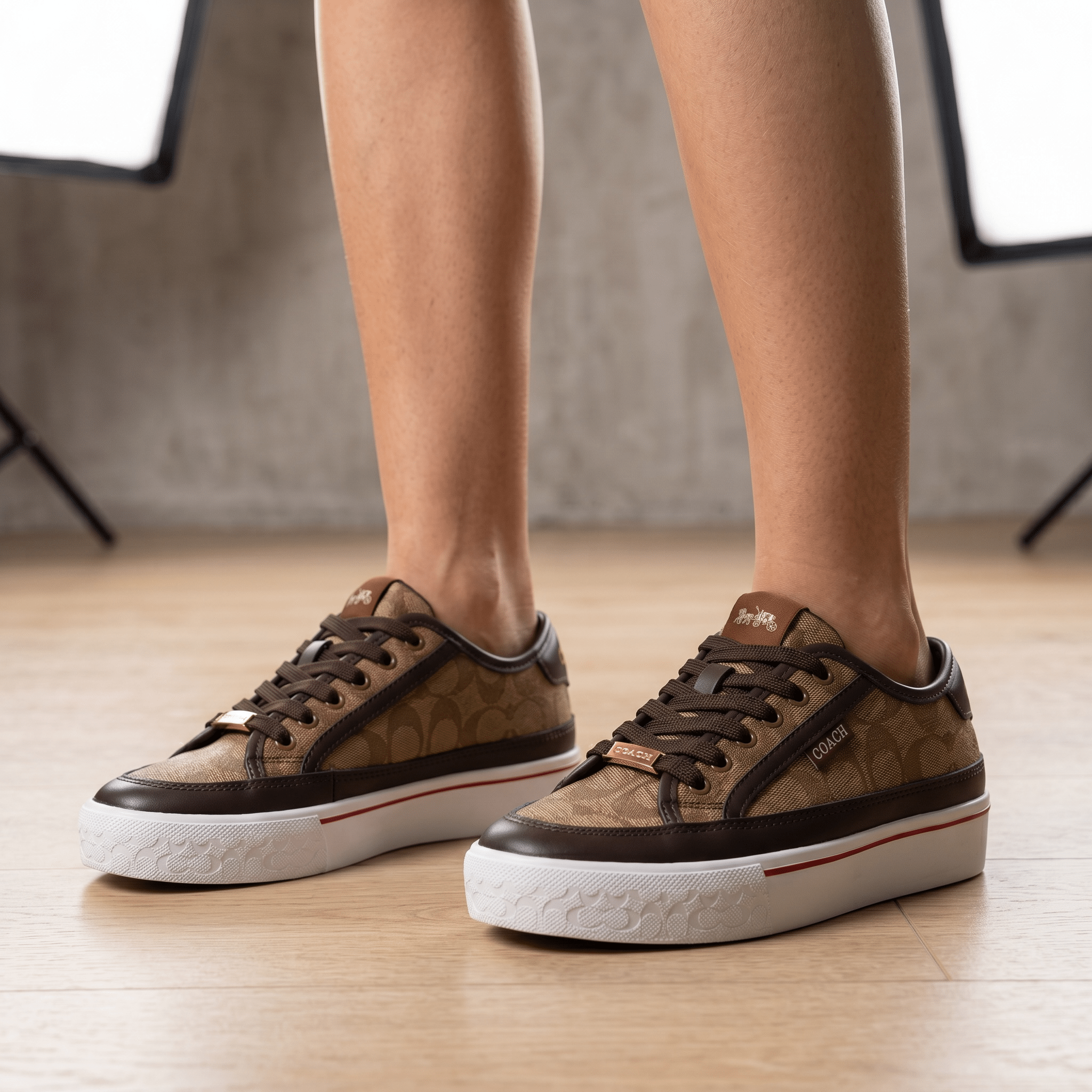 Coach Platform Signature Sneakers – Brown Monogram Edition 🤎✨ - MASTERPIECE