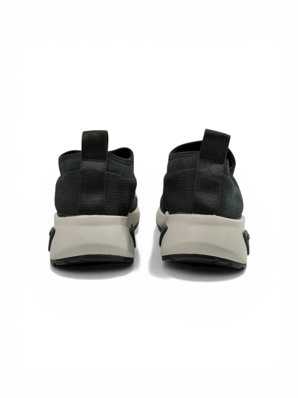 Diesel Black Slip-On Sneakers – Bold Logo Print, Lightweight Knit Trainer - MASTERPIECE