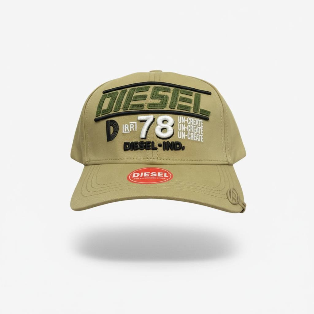 Diesel Military Green Streetwear Cap 🧢🪖🔥 Premium Diesel 78 Baseball Hat – Urban Fashion Style ✨ - MASTERPIECE
