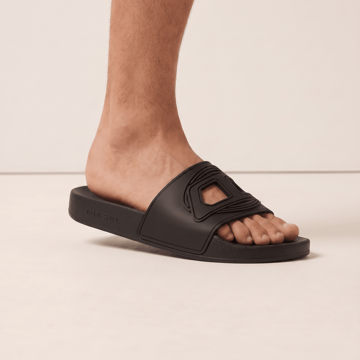 DIESEL Slides – All Black Industrial Edition 🖤⚙️ - MASTERPIECE