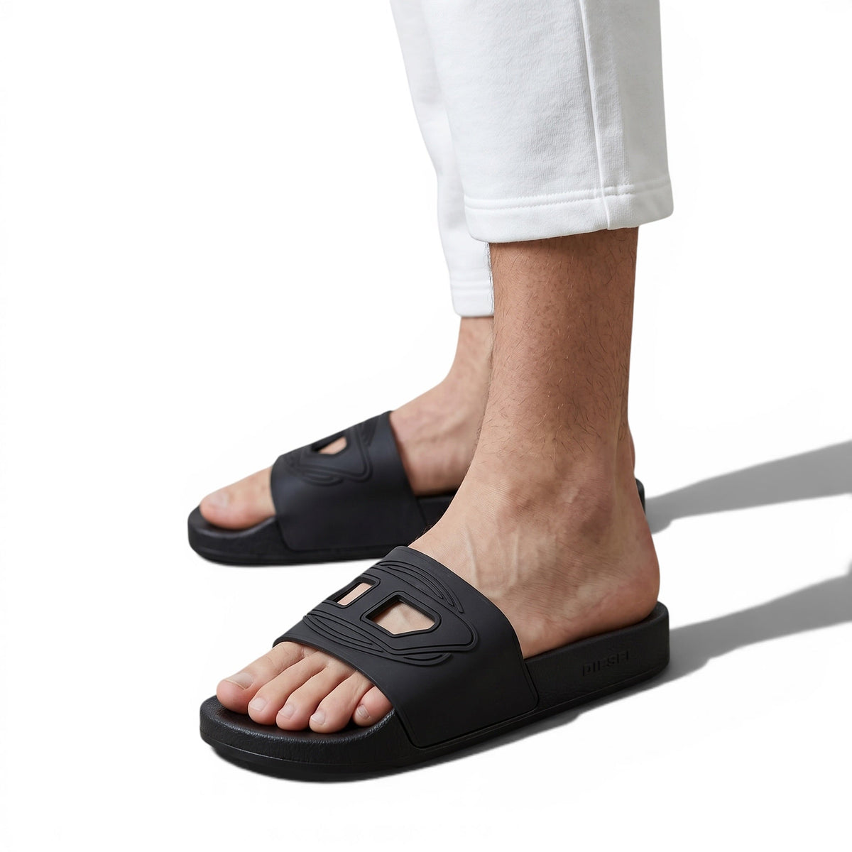 DIESEL Slides – All Black Industrial Edition 🖤⚙️ - MASTERPIECE