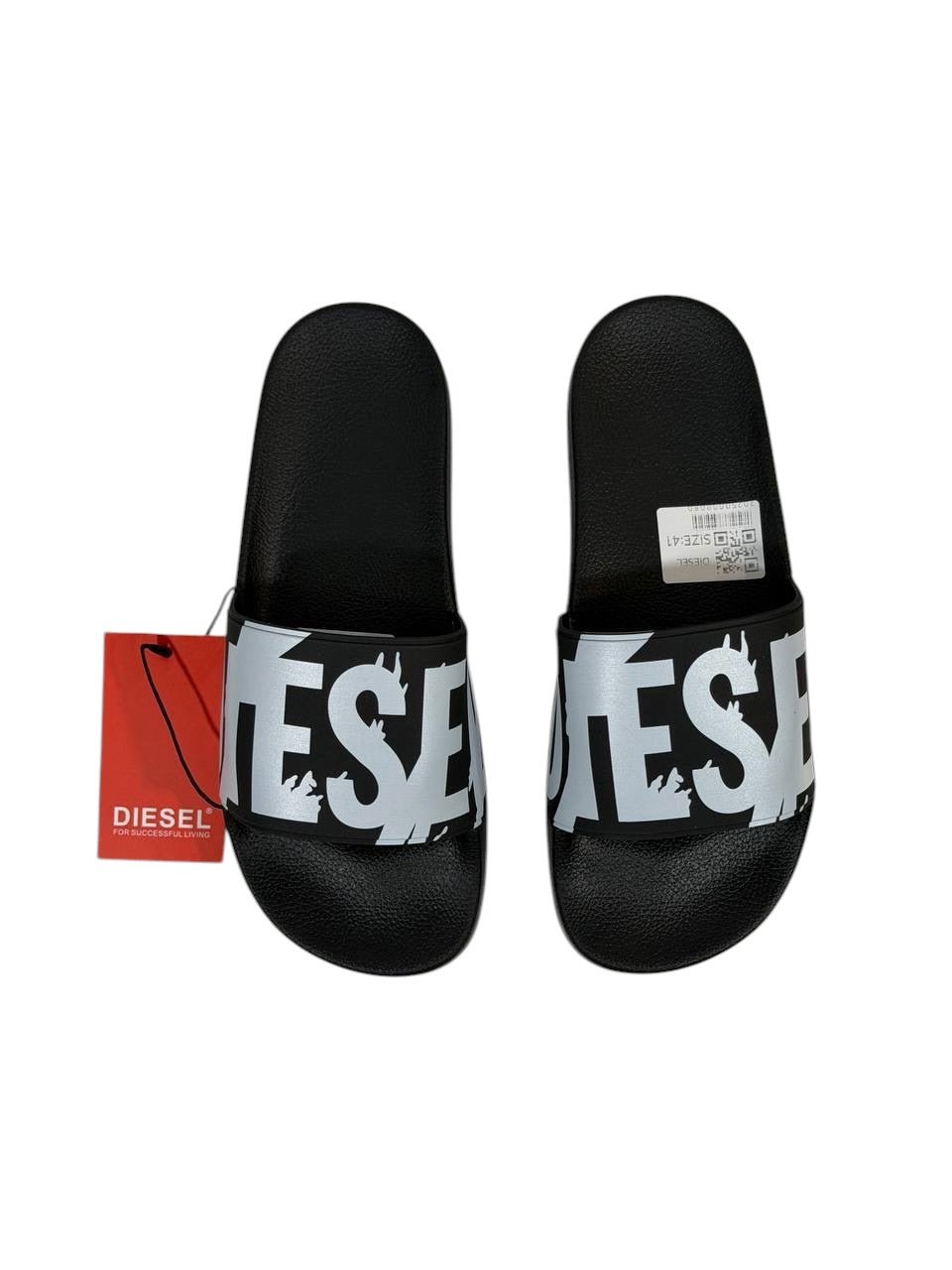 DIESEL Slides – Black & White Logo Edition ⚫⚪ - MASTERPIECE
