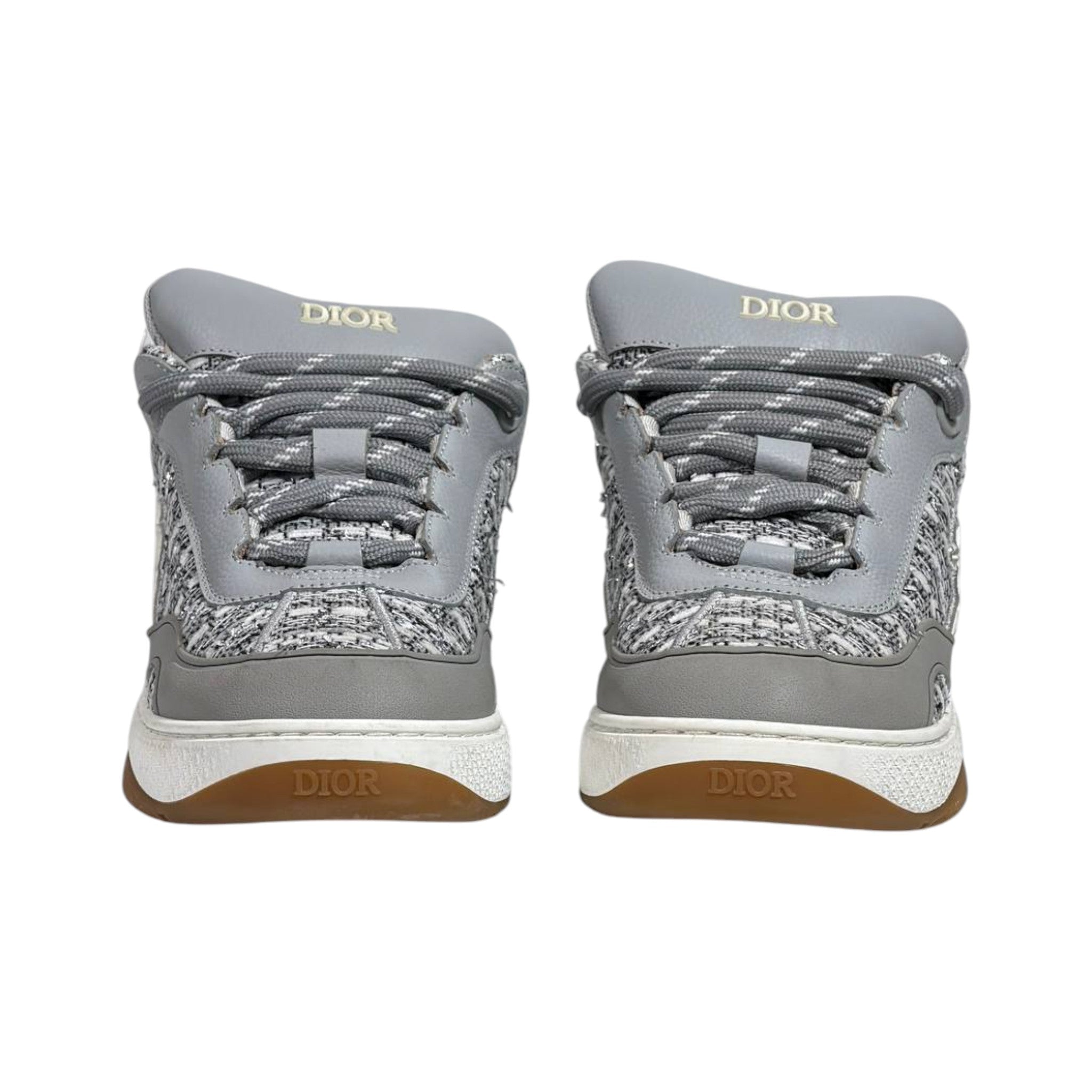 🩶 Dior B27 Grey Tweed Luxury Sneakers 👟✨ - MASTERPIECE