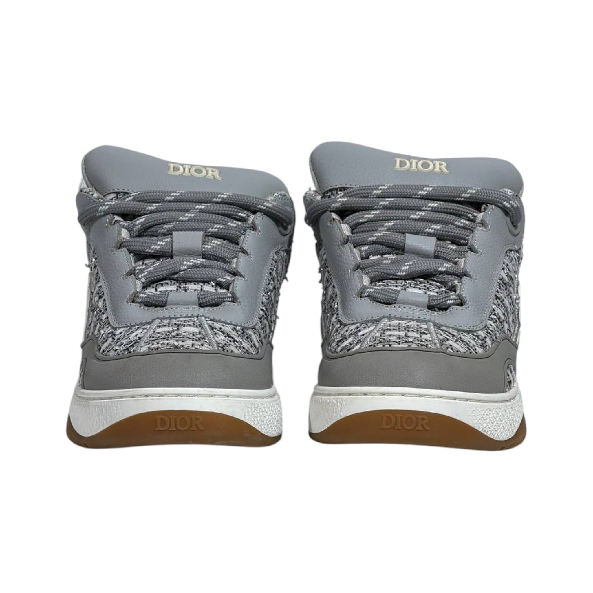 🩶 Dior B27 Grey Tweed Luxury Sneakers 👟✨ - MASTERPIECE