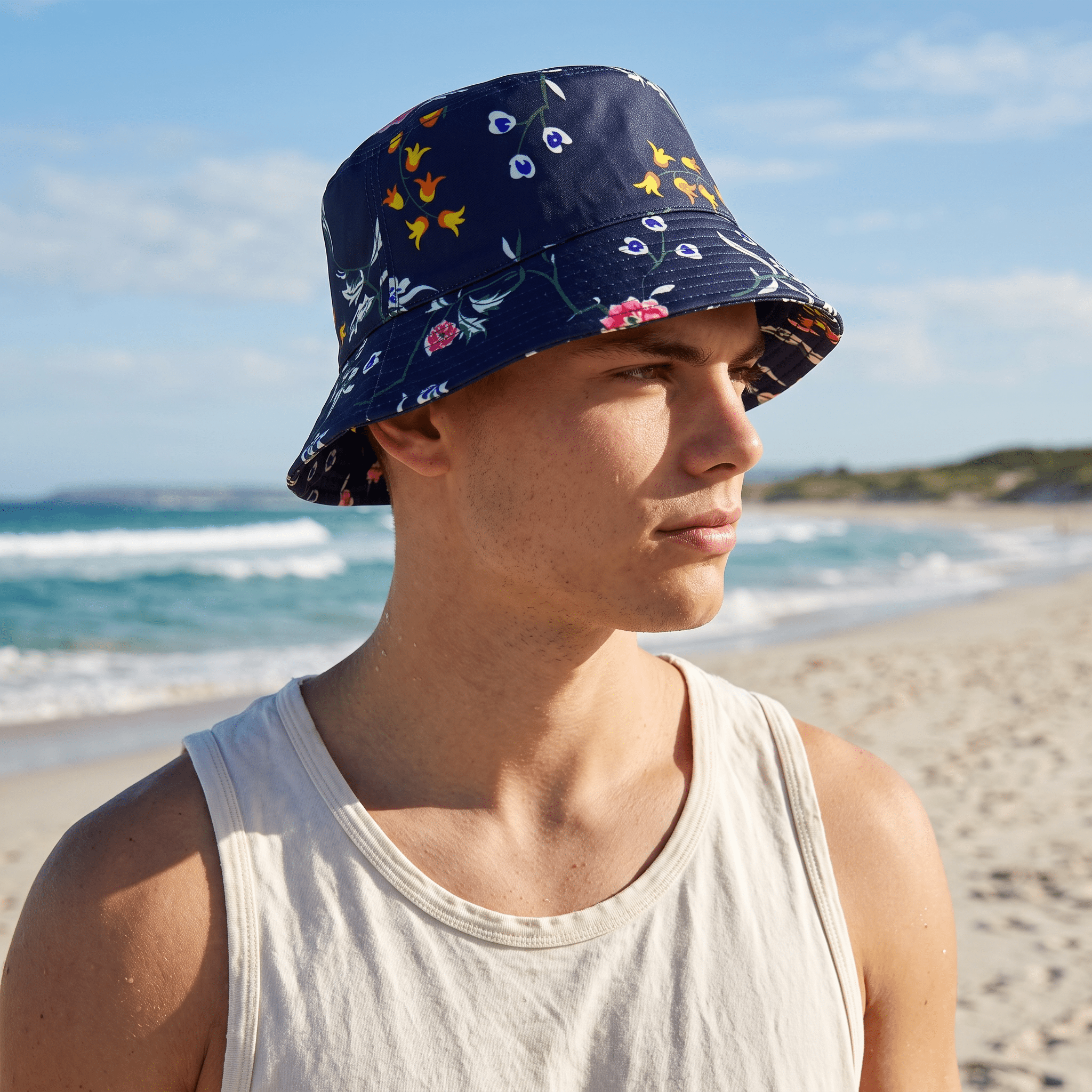 Dior Floral Reversible Bucket Hat – Navy - MASTERPIECE