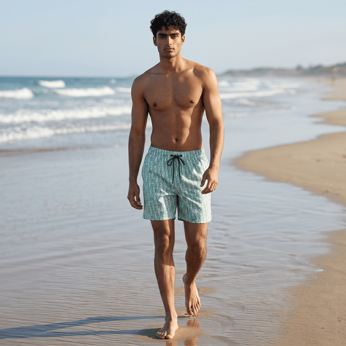 Dior Monogram Swim Shorts – Mint Green Edition 🌴 - MASTERPIECE
