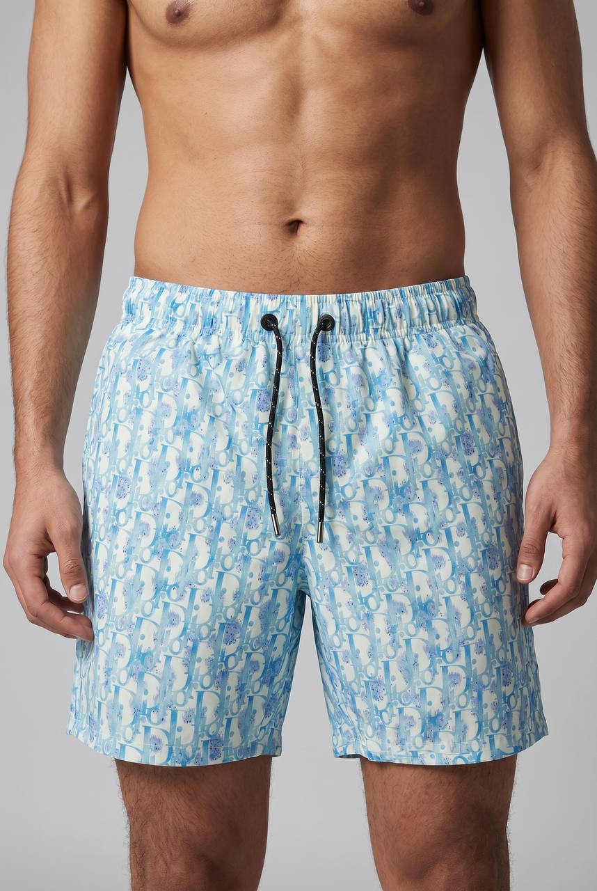 Dior Monogram Swim Shorts 🌊💙 | Premium Quick - Dry Summer Beach Shorts - MASTERPIECE