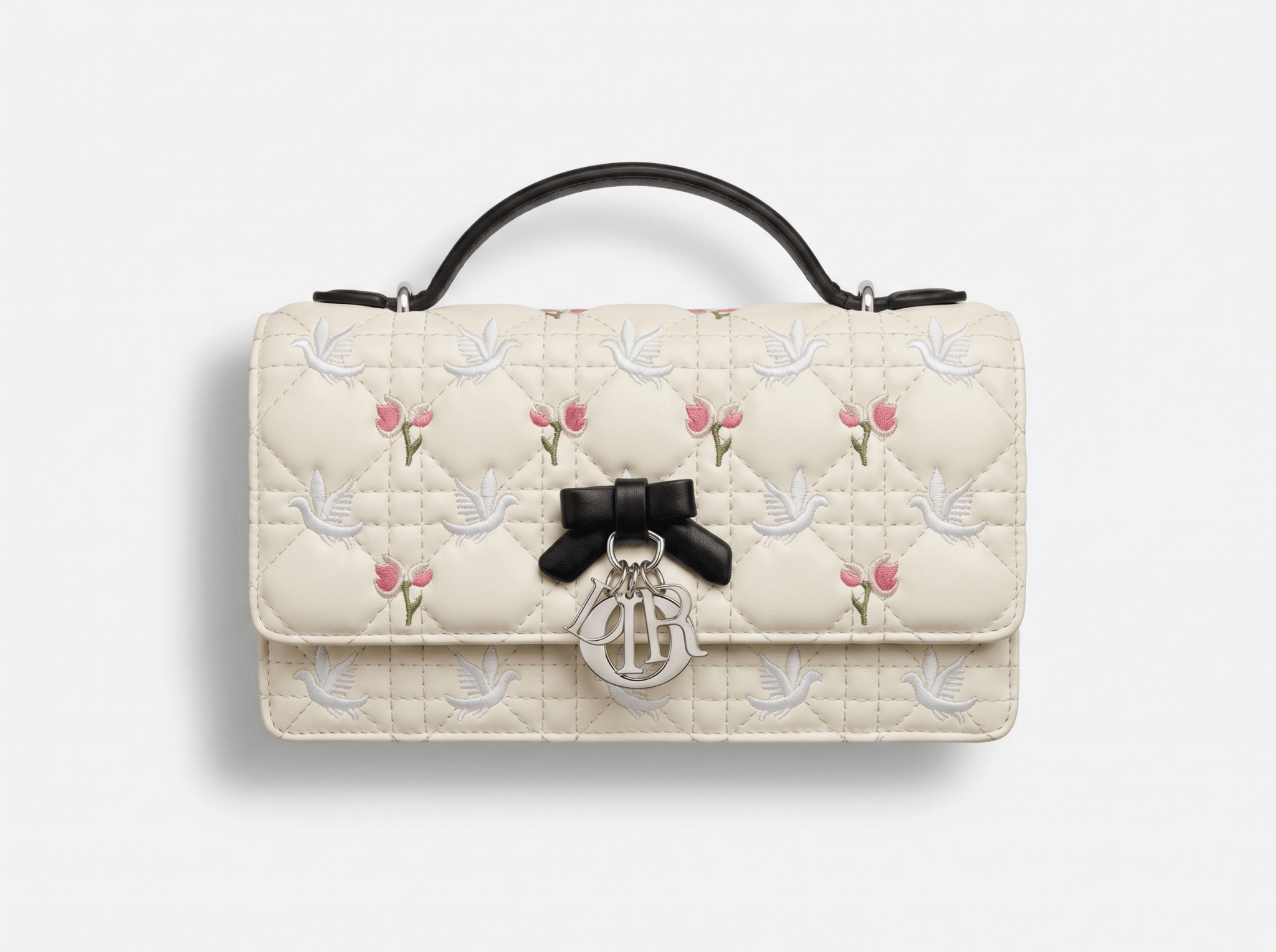 ✨ Dior My Dior Embroidered Top Handle Bag – Ivory Blossom Edition ✨ - MASTERPIECE