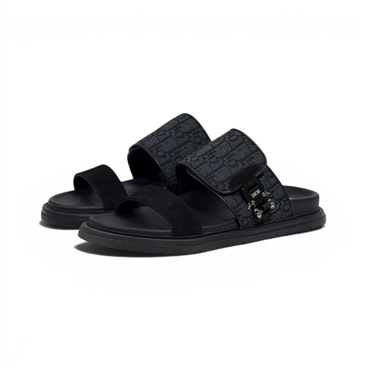 Dior Oblique Black Slide Sandals – Luxury Designer Inspired Summer Slippers 🖤✨ - MASTERPIECE