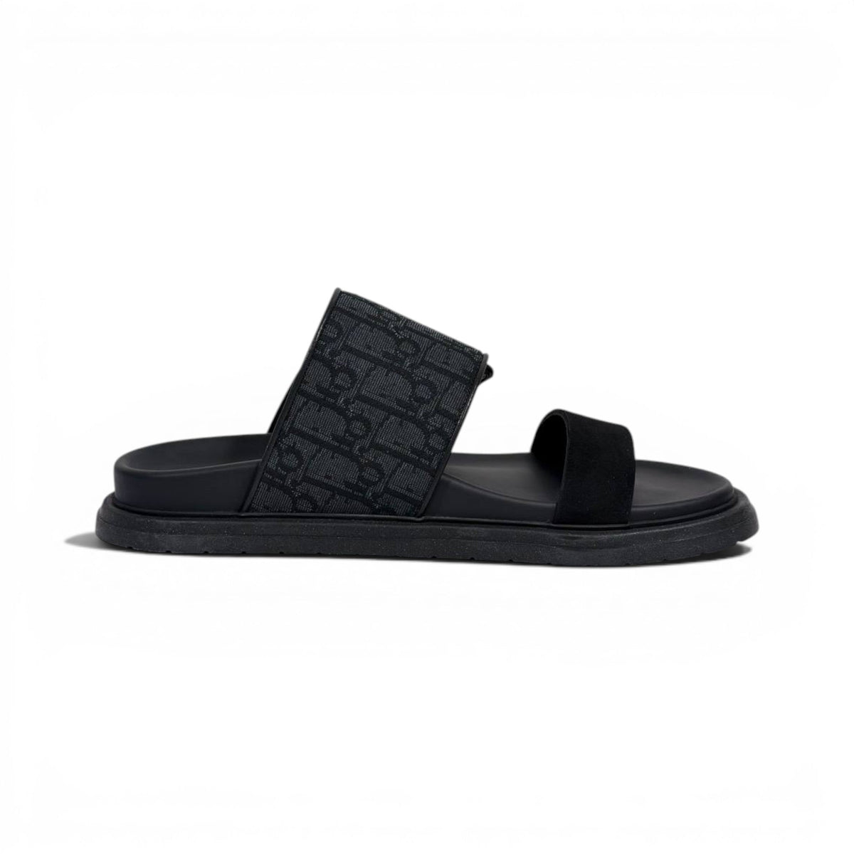 Dior Oblique Black Slide Sandals – Luxury Designer Inspired Summer Slippers 🖤✨ - MASTERPIECE
