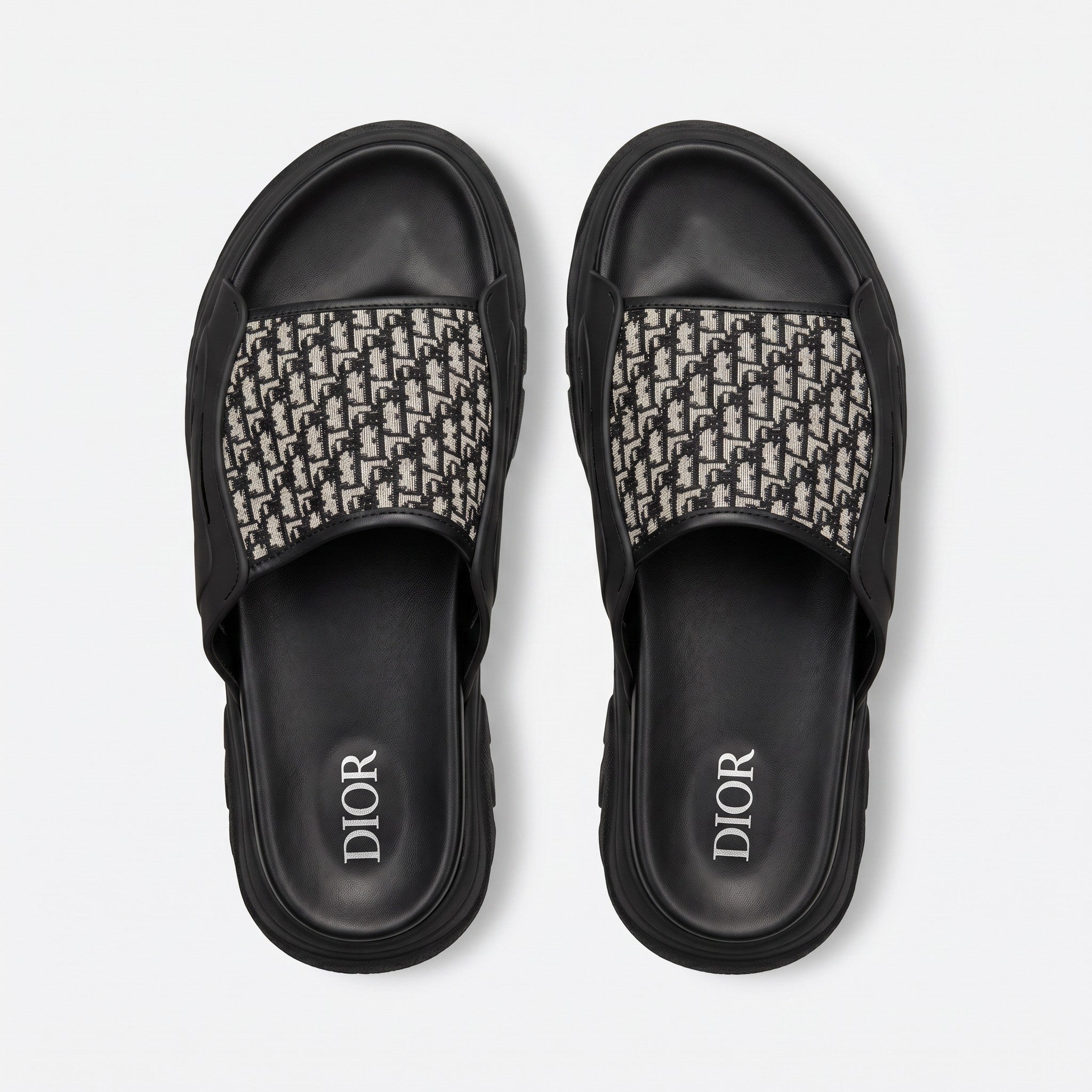 Dior Oblique Black Slide Sandals - MASTERPIECE