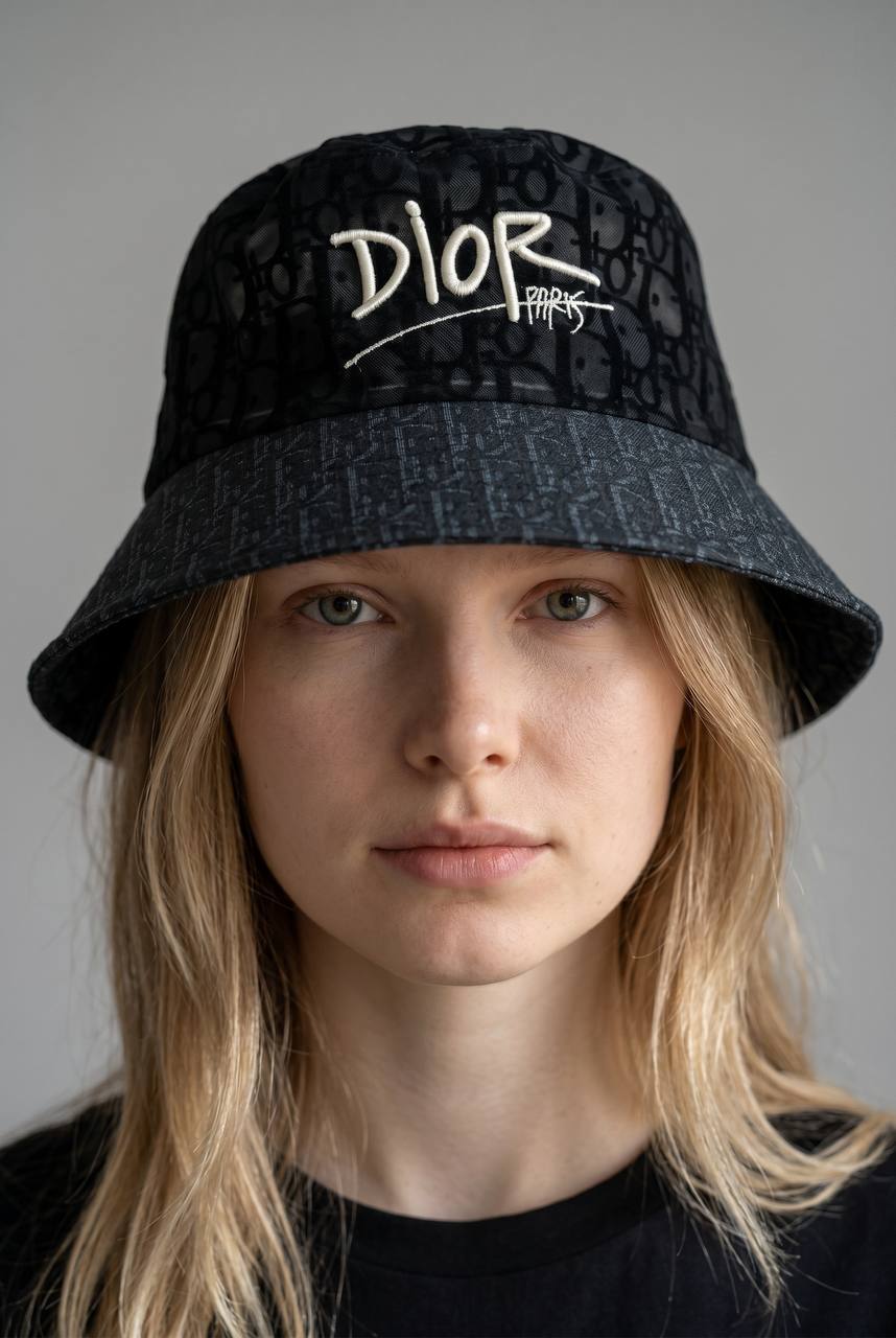 Dior Oblique Bucket Hat – Black Monogram Paris Edition 🧢🖤 - MASTERPIECE