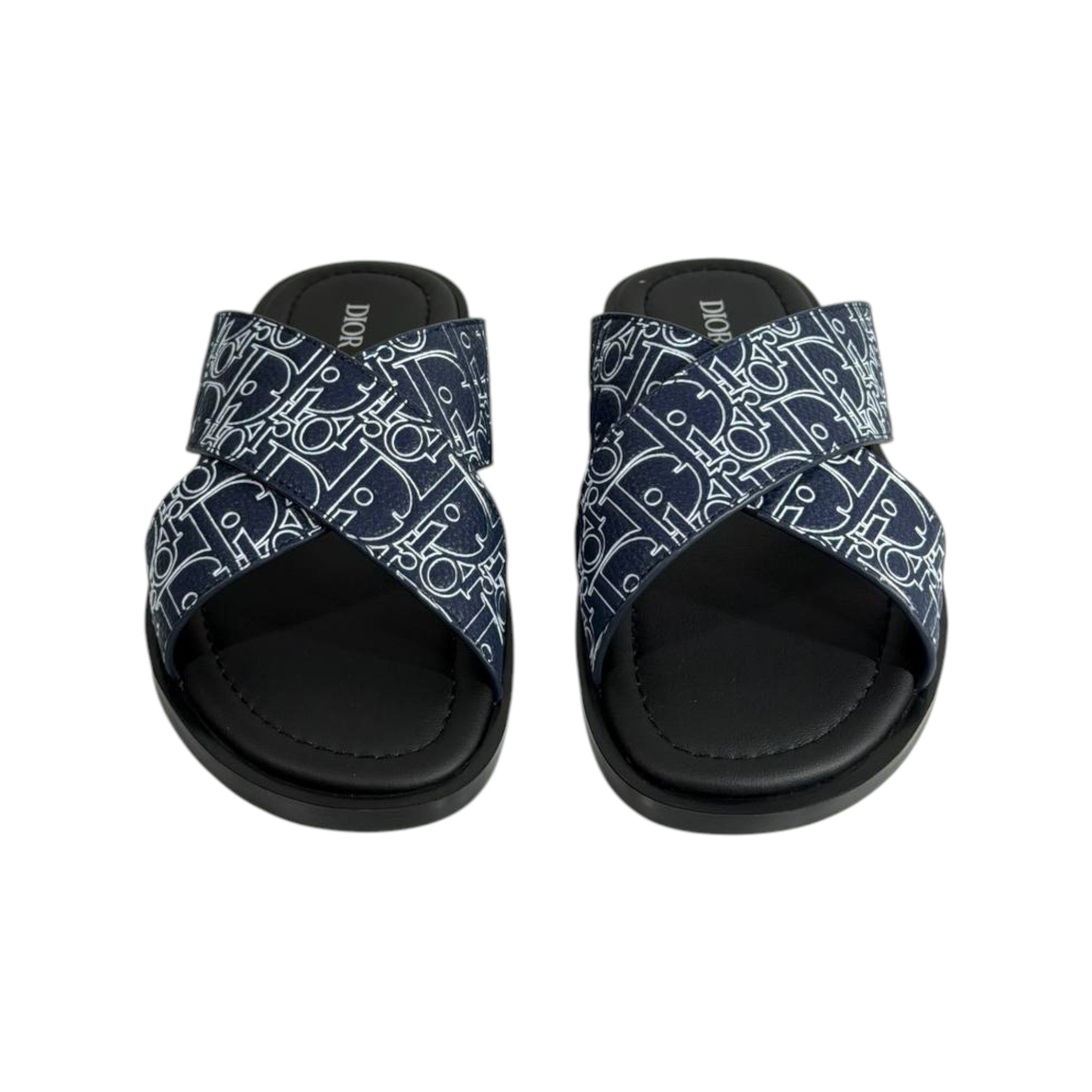 Dior Oblique Navy Slides 💙✨ Luxury Summer Sandals for Men - MASTERPIECE