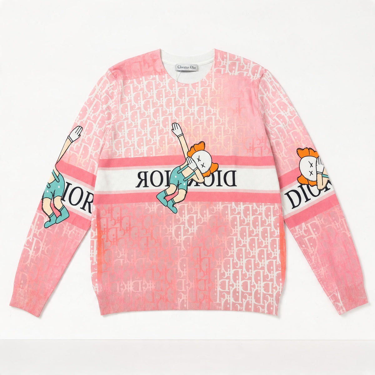Dior Oversized Sweater – Pink Monogram Graphic - MASTERPIECE