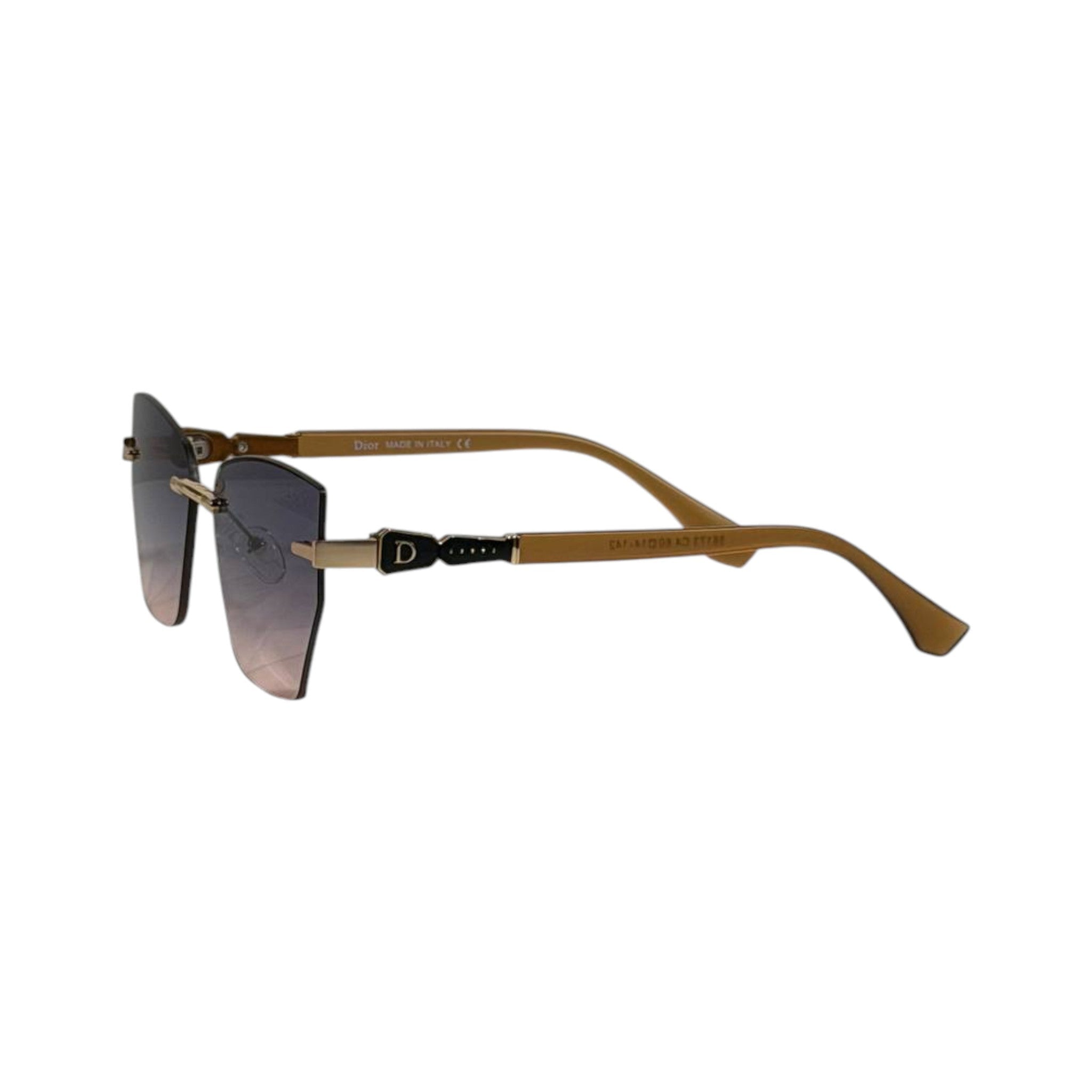 Dior Rimless Gradient Sunglasses ✨ | Gold Frame Luxury Edition - MASTERPIECE