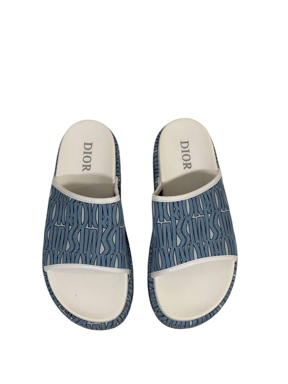 DIOR Slides – Blue Pattern Edition 🔵✨ - MASTERPIECE