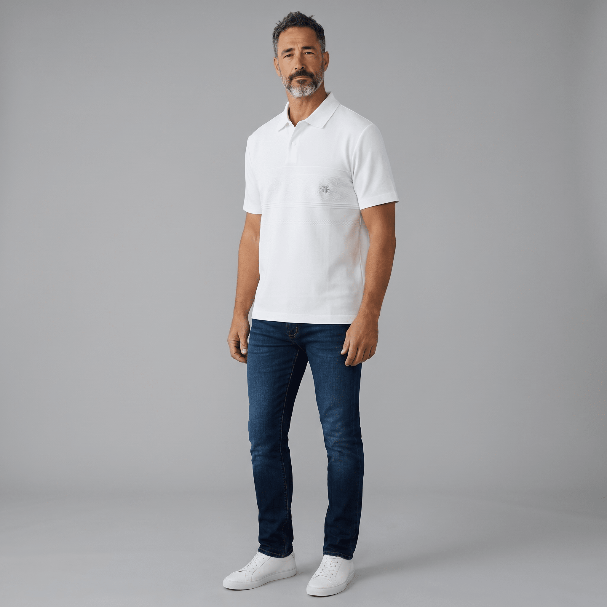 🤍✨ Dior White Luxury Polo Shirt – Premium Smart Casual Essential 👔🔥 - MASTERPIECE