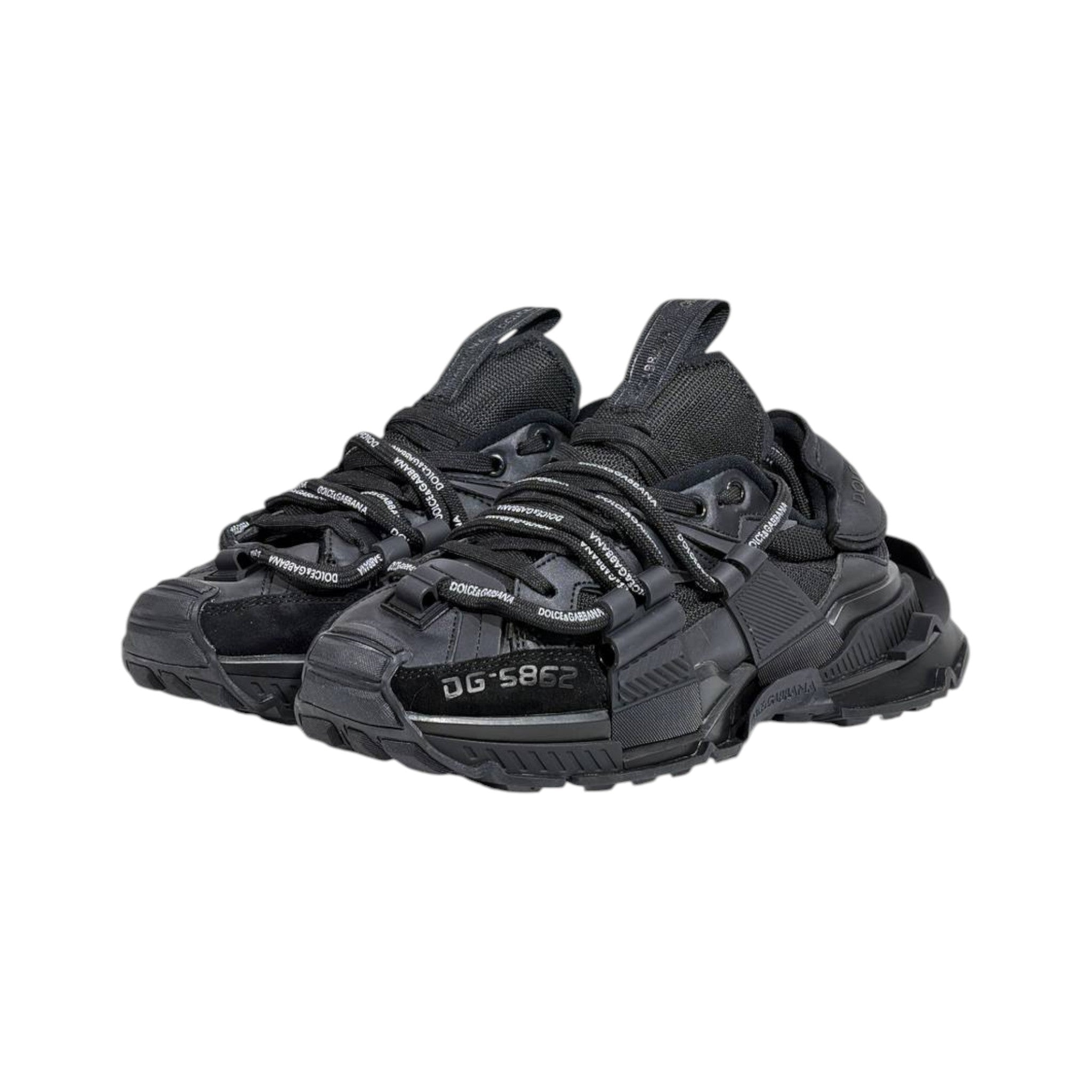 🖤🔥 Dolce & Gabbana DG-S862 Tactical Luxury Sneakers – Triple Black Edition 👟⚡ - MASTERPIECE