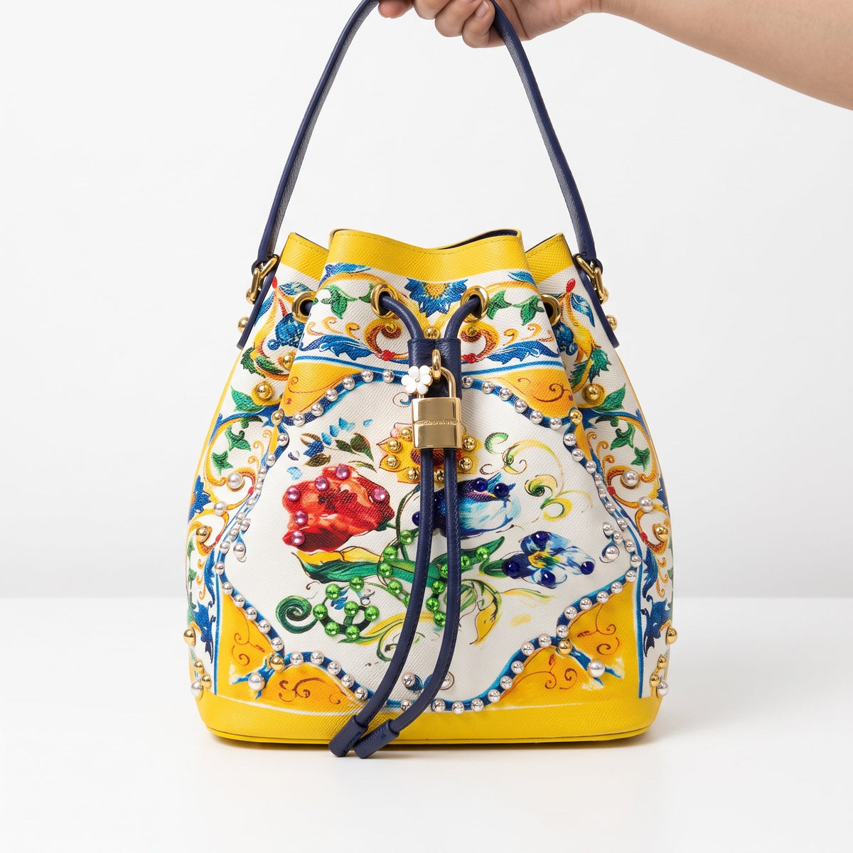Dolce & Gabbana majolica Bucket Bag – Yellow Floral 👜🌼 - MASTERPIECE