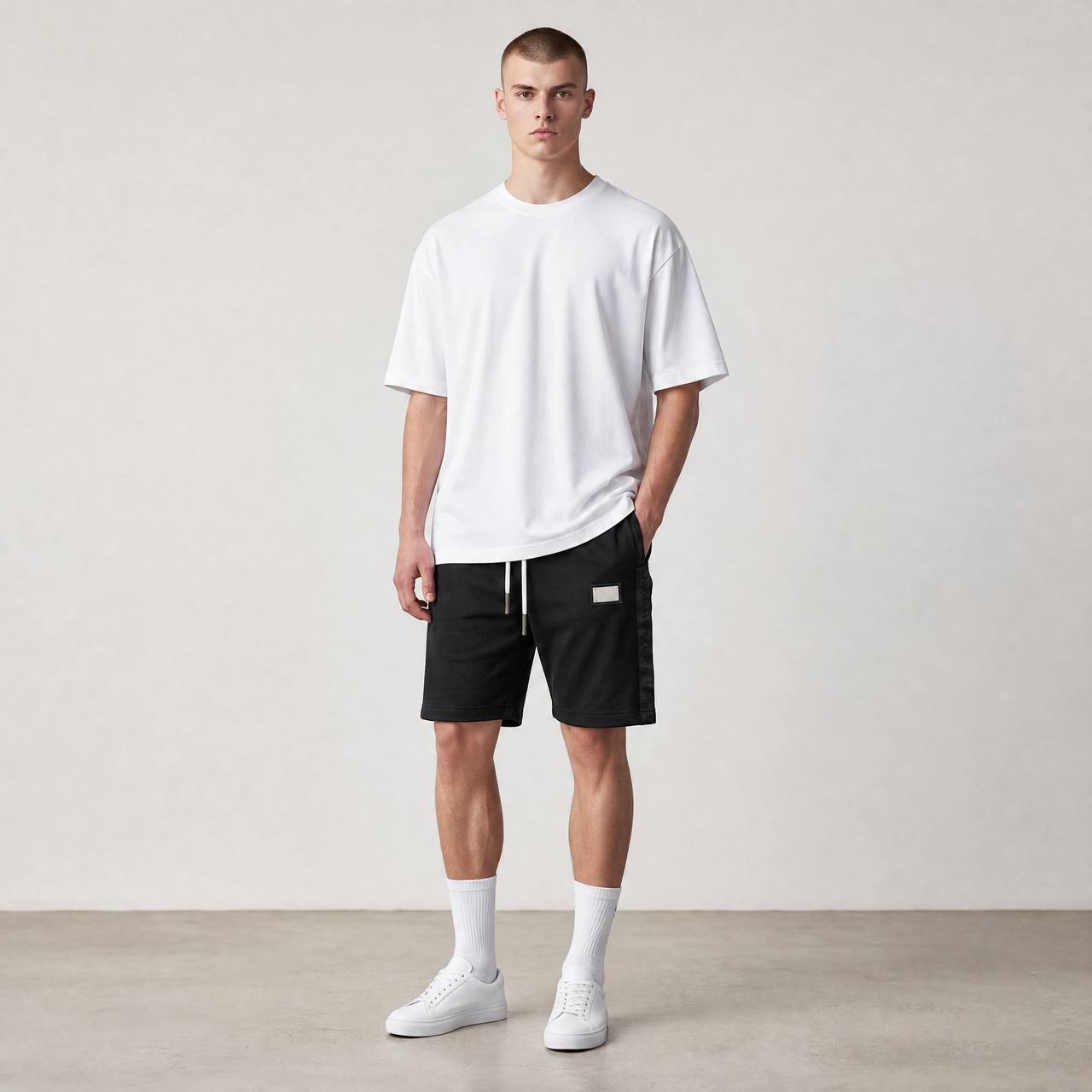 Dolce & Gabbana Milano Tape Shorts – Black Luxury Edition 🖤✨ - MASTERPIECE